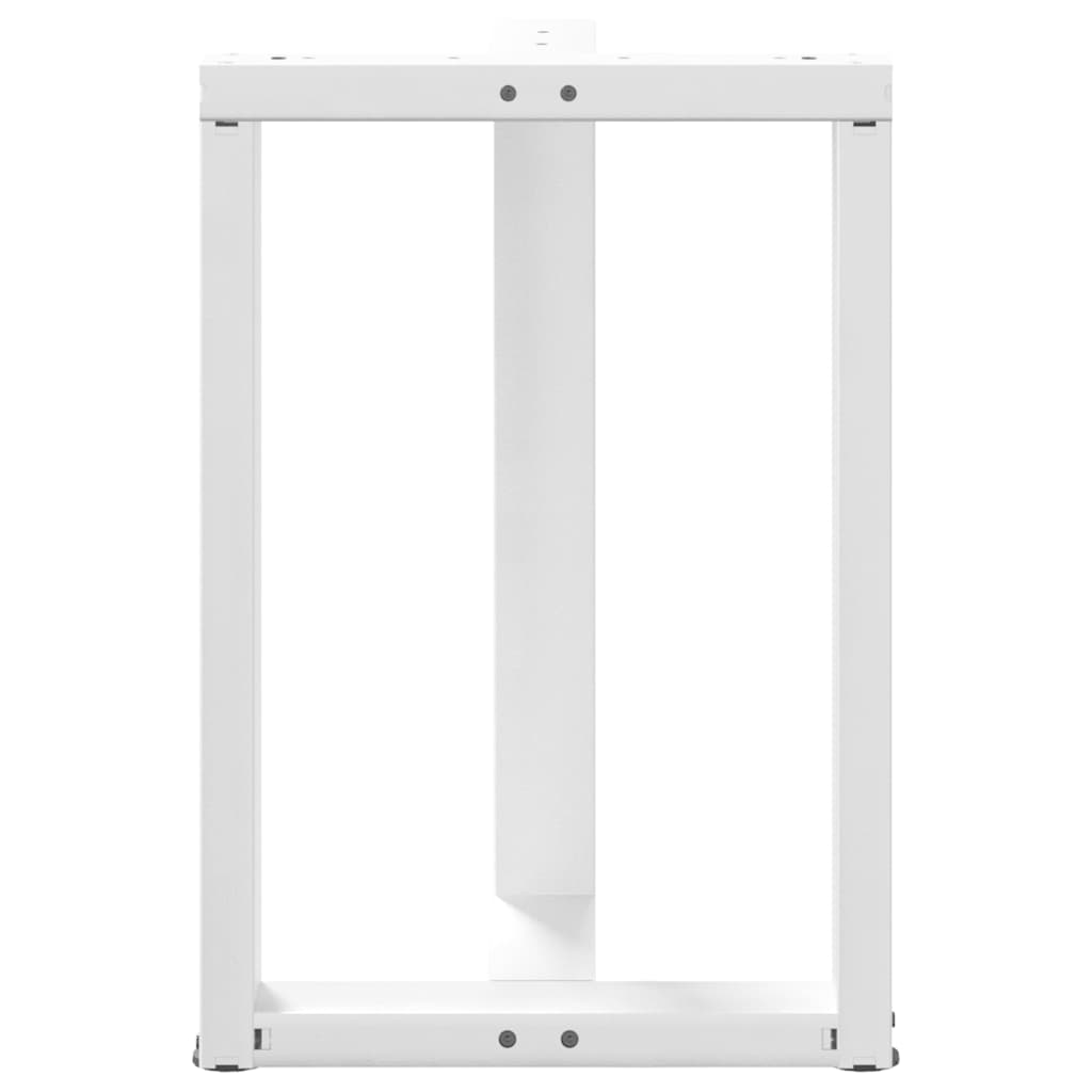 spisebordsben T-formet 2 stk. hvid 60x35x(72-73) cm stål