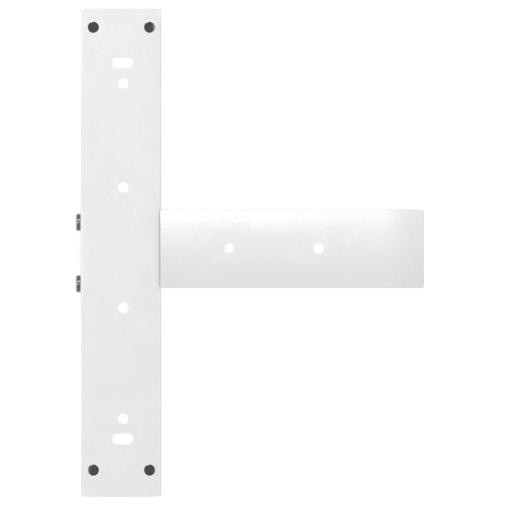 spisebordsben T-formet 2 stk. hvid 60x35x(72-73) cm stål