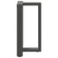 spisebordsben T-formet 2 stk. antracit 60x35x(72-73) cm stål
