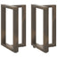 spisebordsben T-formet 2 stk. sort 60x35x(72-73) cm stål