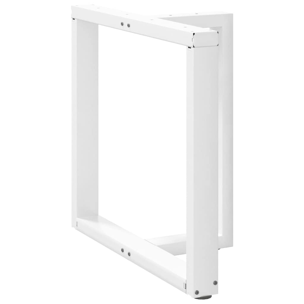 spisebordsben T-formet 2 stk. hvid 70x35x(72-73) cm stål
