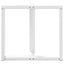 spisebordsben T-formet 2 stk. hvid 70x35x(72-73) cm stål