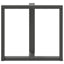 spisebordsben T-formet 2 stk. antracit 70x35x(72-73) cm stål