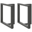 spisebordsben T-formet 2 stk. antracit 80x35x(72-73) cm stål