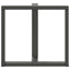 spisebordsben T-formet 2 stk. antracit 80x35x(72-73) cm stål