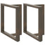 spisebordsben T-formet 2 stk. sort 80x35x(72-73) cm stål