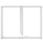 spisebordsben T-formet 2 stk. hvid 90x35x(72-73) cm stål