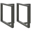 spisebordsben T-formet 2 stk. antracit 90x35x(72-73) cm stål