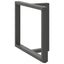 spisebordsben T-formet 2 stk. antracit 90x35x(72-73) cm stål