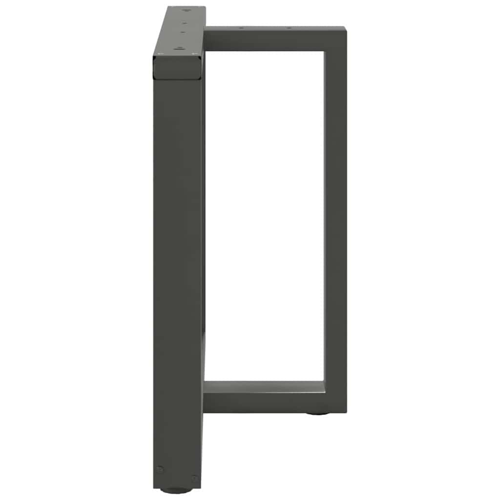 spisebordsben T-formet 2 stk. antracit 90x35x(72-73) cm stål