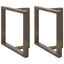 spisebordsben T-formet 2 stk. sort 90x35x(72-73) cm stål