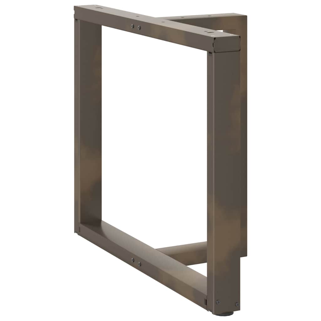 spisebordsben T-formet 2 stk. sort 90x35x(72-73) cm stål