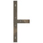 spisebordsben T-formet 2 stk. sort 90x35x(72-73) cm stål