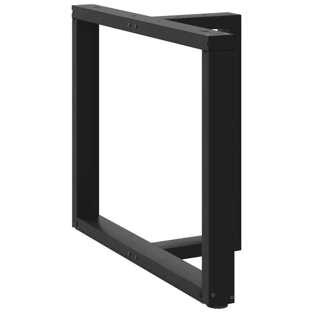 spisebordsben T-formet 2 stk. sort 100x35x(72-73) cm stål