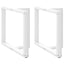 spisebordsben T-formet 2 stk. hvid 100x35x(72-73) cm stål