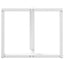 spisebordsben T-formet 2 stk. hvid 100x35x(72-73) cm stål