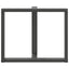 spisebordsben T-formet 2 stk. antracit 100x35x(72-73) cm stål