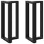 barbordsben T-formet 2 stk. sort 40x35x(90-91) cm stål