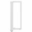 barbordsben T-formet 2 stk. hvid 40x35x(90-91) cm stål