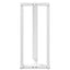 barbordsben T-formet 2 stk. hvid 40x35x(90-91) cm stål