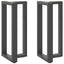 barbordsben T-formet 2 stk. antracit 40x35x(90-91) cm stål