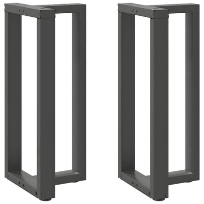 barbordsben T-formet 2 stk. antracit 40x35x(90-91) cm stål