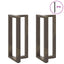 barbordsben T-formet 2 stk. sort 40x35x(90-91) cm stål