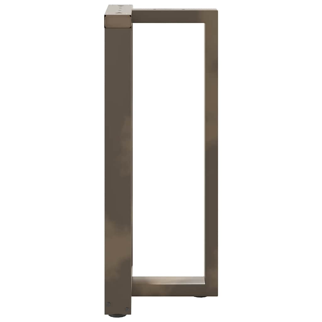 barbordsben T-formet 2 stk. sort 40x35x(90-91) cm stål
