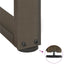 barbordsben T-formet 2 stk. sort 40x35x(90-91) cm stål