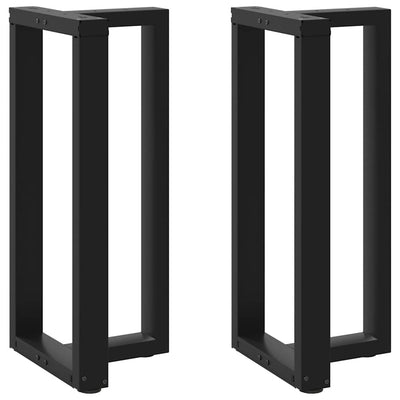 barbordsben T-formet 2 stk. sort 50x35x(90-91) cm stål