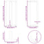 barbordsben T-formet 2 stk. sort 50x35x(90-91) cm stål