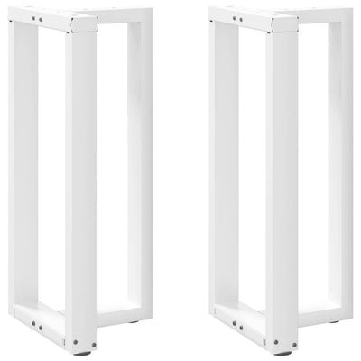 barbordsben T-formet 2 stk. hvid 50x35x(90-91) cm stål