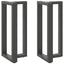 barbordsben T-formet 2 stk. antracit 50x35x(90-91) cm stål