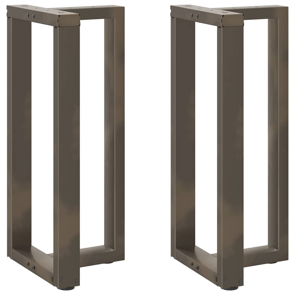 barbordsben T-formet 2 stk. sort 50x35x(90-91) cm stål