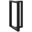 barbordsben T-formet 2 stk. sort 60x35x(90-91) cm stål