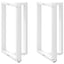 barbordsben T-formet 2 stk. hvid 60x35x(90-91) cm stål