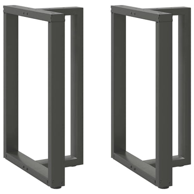 barbordsben T-formet 2 stk. antracit 60x35x(90-91) cm stål