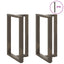 barbordsben T-formet 2 stk. sort 60x35x(90-91) cm stål