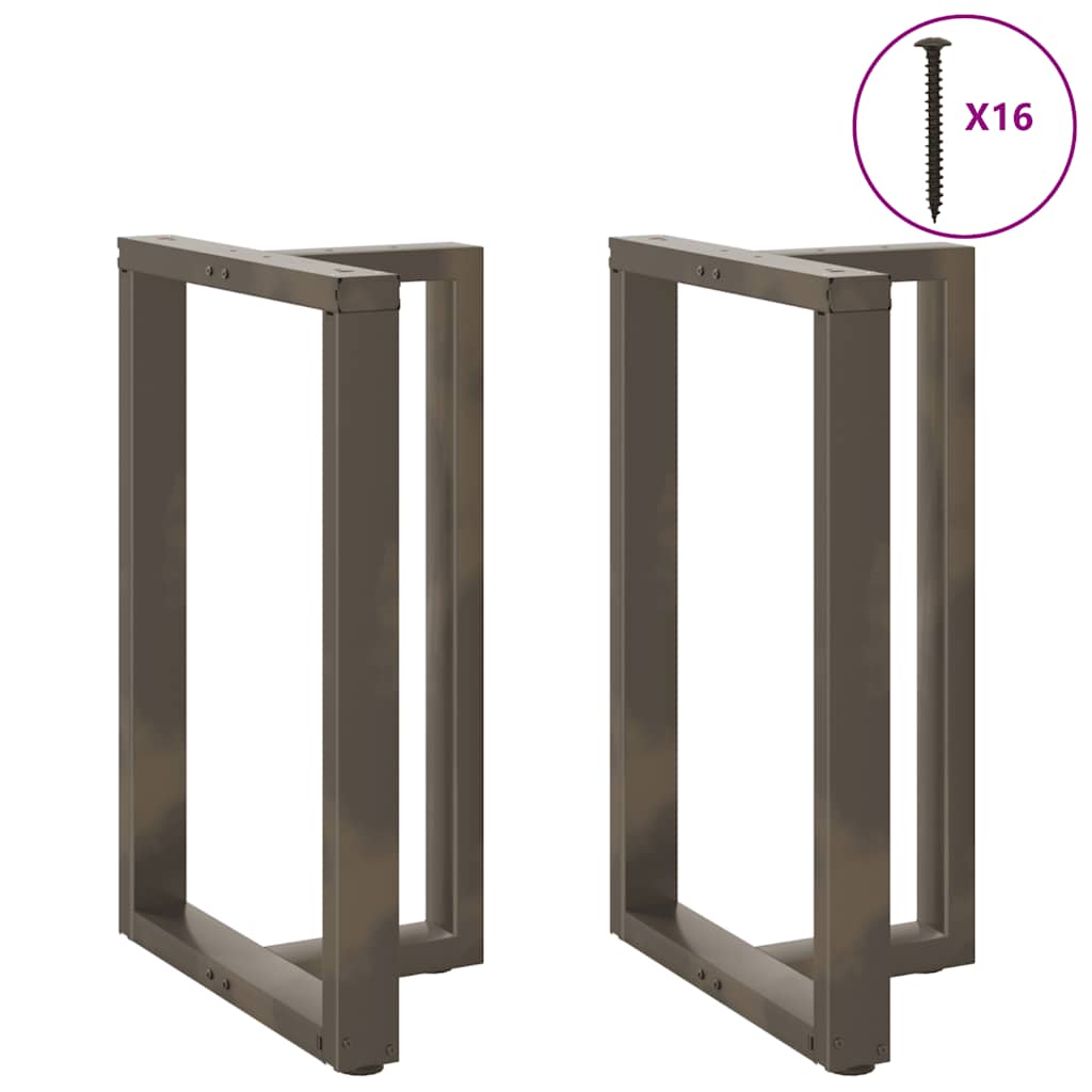 barbordsben T-formet 2 stk. sort 60x35x(90-91) cm stål