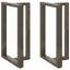 barbordsben T-formet 2 stk. sort 60x35x(90-91) cm stål