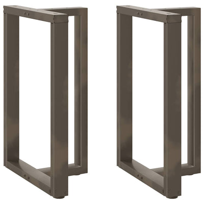 barbordsben T-formet 2 stk. sort 60x35x(90-91) cm stål