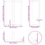 barbordsben T-formet 2 stk. sort 60x35x(90-91) cm stål