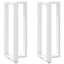 barbordsben T-formet 2 stk. hvid 40x35x(100-101) cm stål