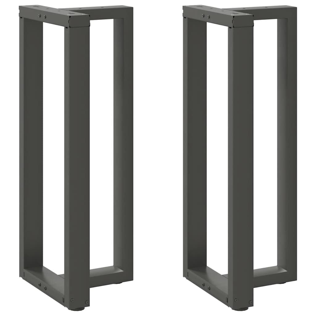 barbordsben T-formet 2 stk. antracit 40x35x(100-101) cm stål