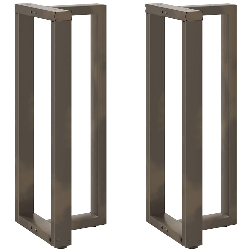 barbordsben T-formet 2 stk. sort 40x35x(100-101) cm stål