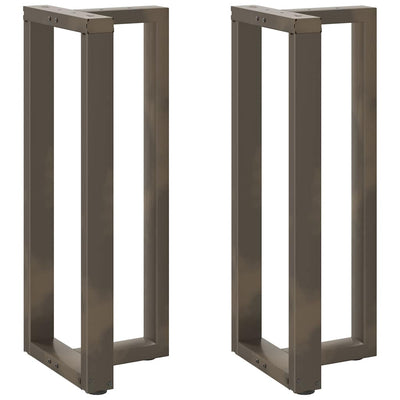 barbordsben T-formet 2 stk. sort 40x35x(100-101) cm stål