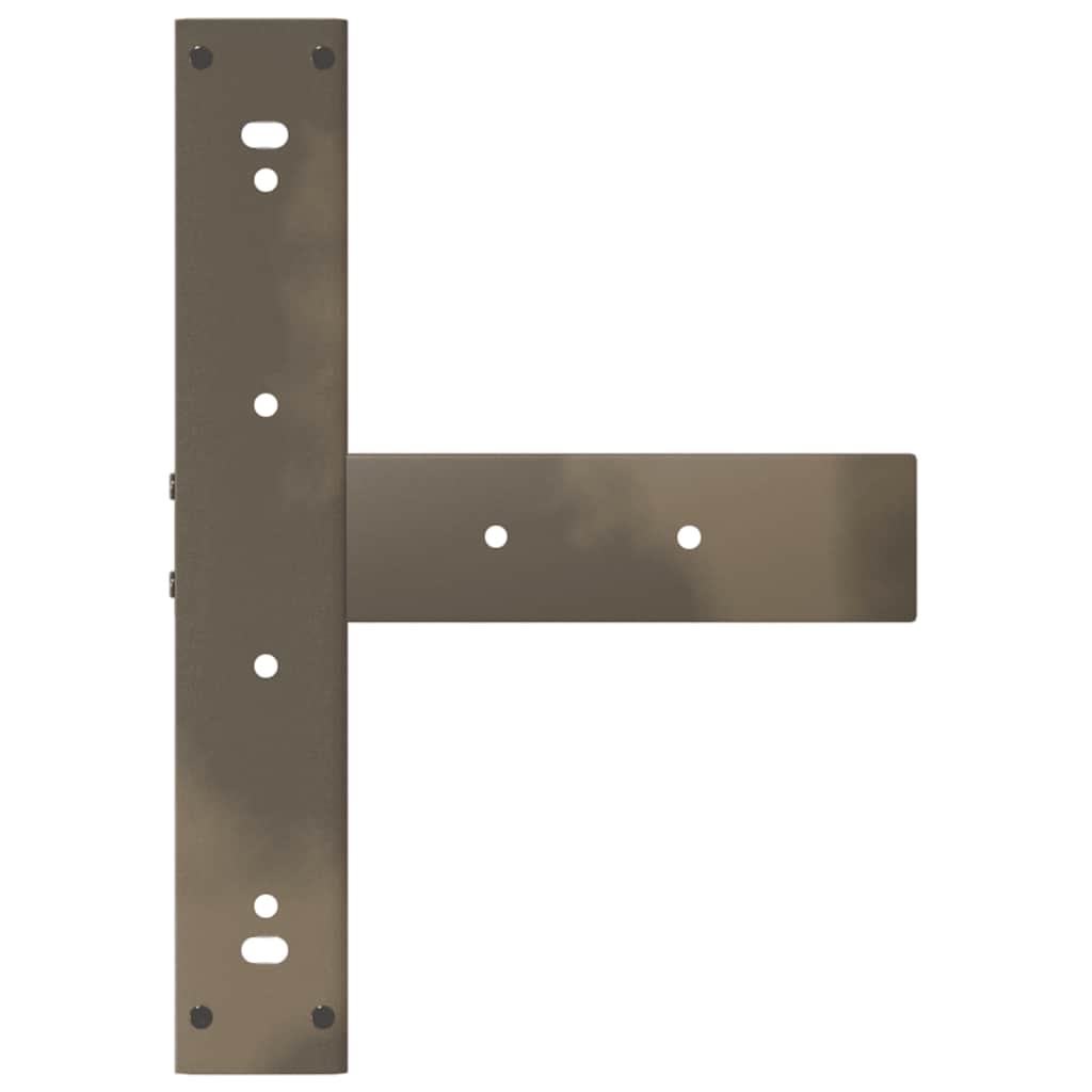 barbordsben T-formet 2 stk. sort 40x35x(100-101) cm stål