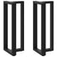 barbordsben T-formet 2 stk. sort 50x35x(100-101) cm stål