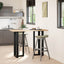 barbordsben T-formet 2 stk. sort 50x35x(100-101) cm stål