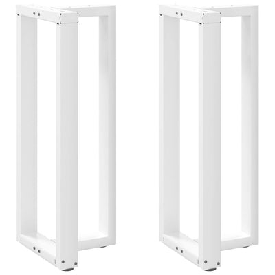 barbordsben T-formet 2 stk. hvid 50x35x(100-101) cm stål